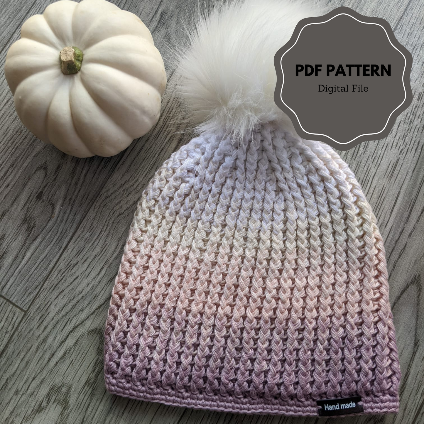 Ribbed Crochet Hat - Pattern