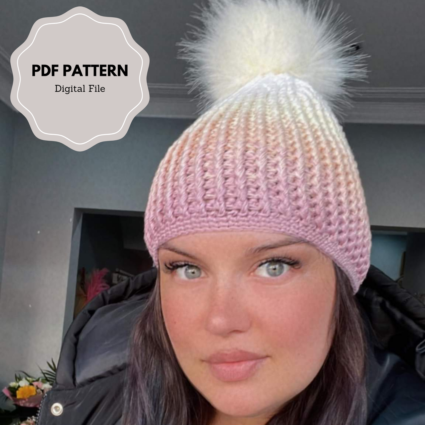 Ribbed Crochet Hat - Pattern