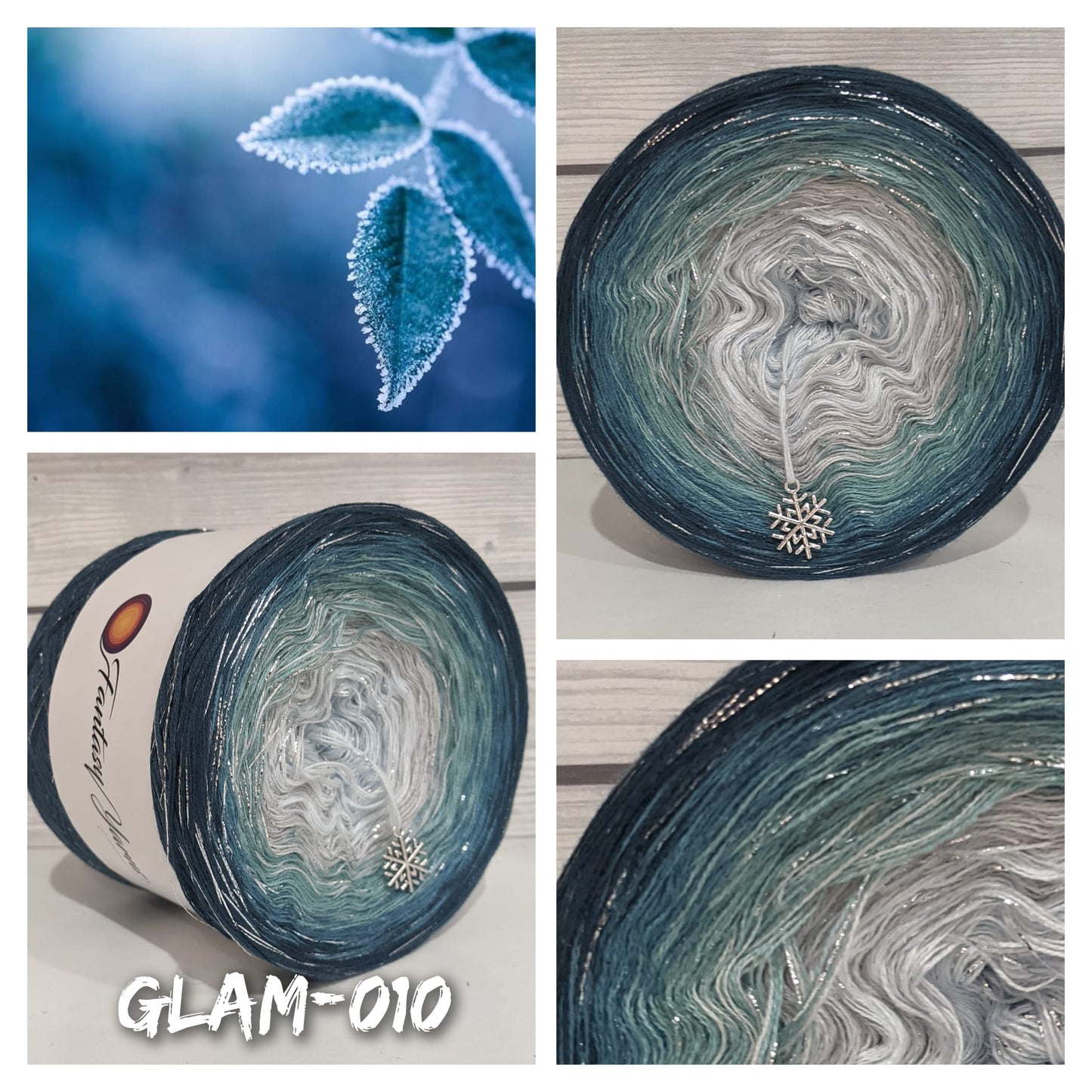 GLAM 010 - Cotton/Acrylic + Lurex - Gradient Yarn Cake