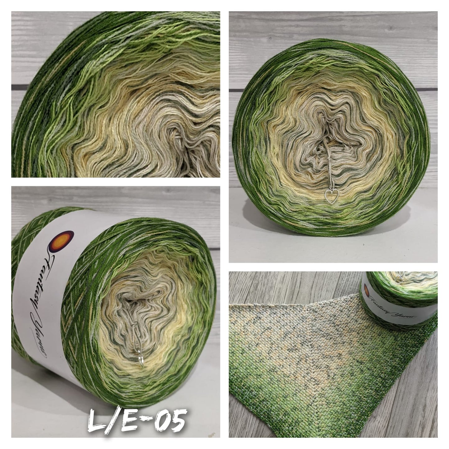 Limited Edition - Jungle Ombre Yarn Cake with Printed Thread - Colour Change Yarn - Gradient Yarn Cake