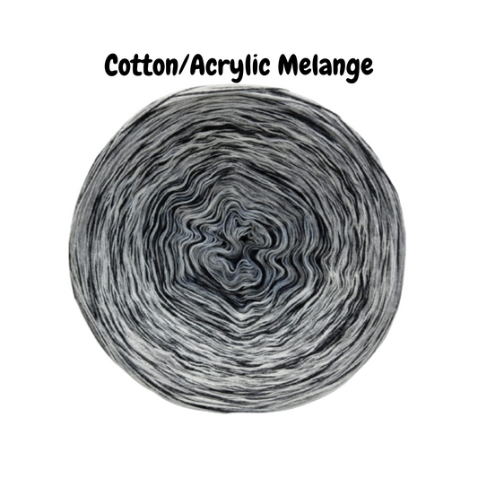 Cotton/Acrylic Melange 01 - Threads Assembled to Create Melange Effect