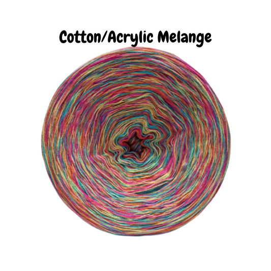 Cotton/Acrylic Melange 02 - Threads Assembled to Create Melange Effect