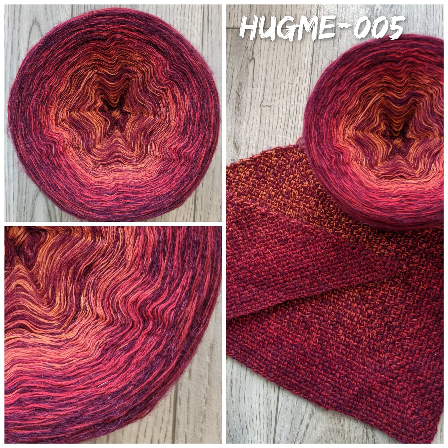 HUGME- Red - Cotton/Acrylic with Mohair